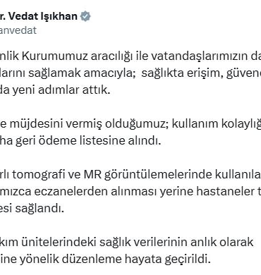 Bakan Işıkhan: Bir SMA ilacı daha geri ödeme listesine alındı