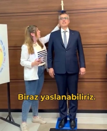 Bakan Memişoğlu, vücut kitle indeksini ölçtürdü