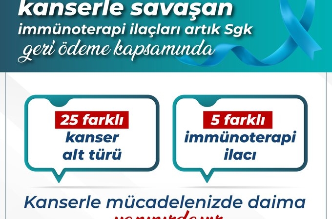 25 farklı kanser türünde kullanılan 5 ilaç geri ödeme kapsamına alındı