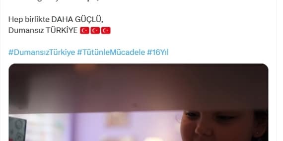 Sağlık Bakanı Memişoğlu’ndan ‘Dumansız Türkiye’ paylaşımı