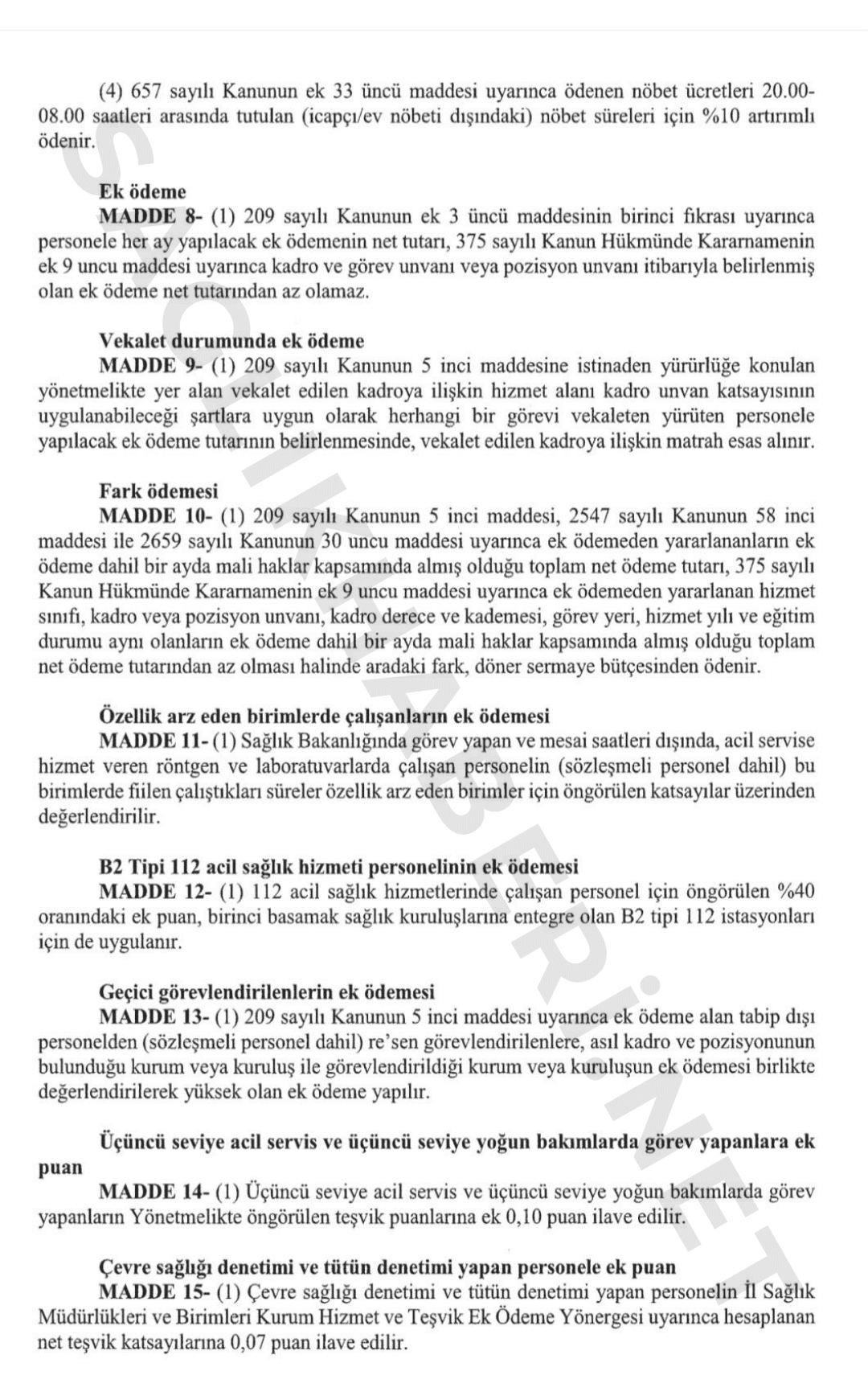 8. Dönem Sağlık ve Sosyal Hizmet Çalışanları için Toplu Sözleşme Tam Metni (resim 3) – saglikhaberi.net