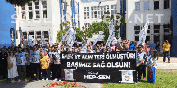 HEP-SEN’den Ege Üniversitesi Hastanesi’nde Güçlü İş Bırakma Eylemi: “Emek ve Alın Teri Ölmüştür!”
