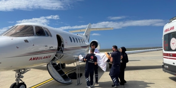 Rize’den Ankara’ya ambulans uçakla hasta sevki