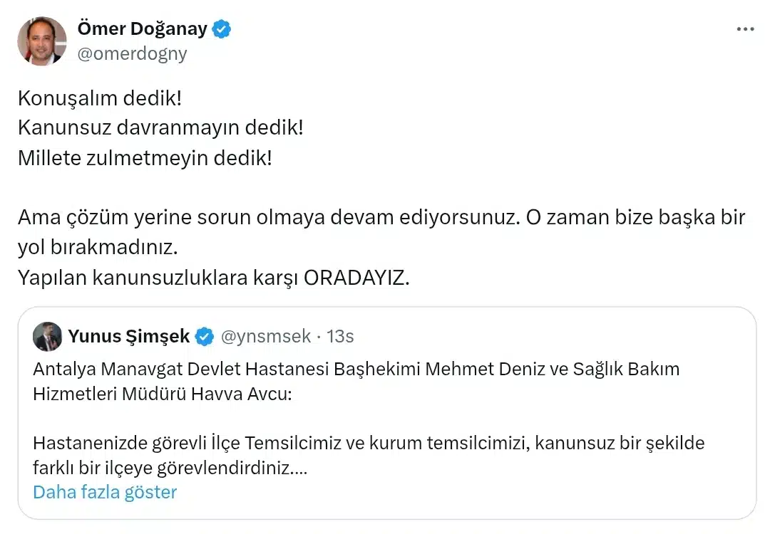 Manavgat Devlet Hastanesi’nde Sendikal Kriz: HEP-SEN Temsilcilerine Mobbing ve Usulsüz Görevlendirme İddiası (resim 7) – saglikhaberi.net